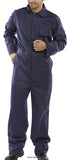 Cotton Drill Stud Front Boiler suit Overall Coverall -Beeswift Cdbs Boiler suits & Onepieces Active-Work wear Pre-shrunk 100% cotton (250gsm) Concealed stud front 1 breast pocket with stud flap Reinforced elasticated waist 2 swing hip pockets with side access 1 rear pocket 1 rule pocket