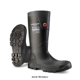 Dunlop Purofort Fieldpro Full Safety Wellington Steel toe and Midsole- LJ2HD01 Wellingtons Active-Workwear The Dunlop Purofort Professional full safety is certified according to the most recent European standards. The original Purofort boot! With its thermal insulation to this boot offers all the features of Purofort shock absorption, durability and light weight. A wide tread for different surfaces. Equipped with steel toe cap and steel midsole for impact and penetration protection. Toecap