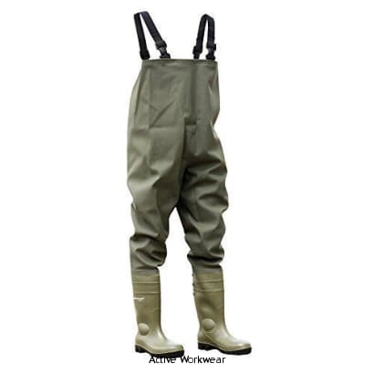 Dunlop Chest Wader Full Safety Green 12