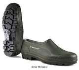 Green Dunlop Wellie NON Safety Shoe Wellington Shoe Green - Gg Wellingtons Active-Workwear The Wellie Shoe is available in a wide range of sizes. The Wellie Shoe is resistant against minerals, animal and plant oils and fats, disinfectants and various chemicals. No steel components. Colour: green