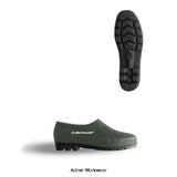 Dunlop Wellie NON Safety Shoe Wellington Shoe Green The Wellie Shoe is available in a wide range of sizes. The Wellie Shoe is resistant against minerals, animal and plant oils and fats, disinfectants and various chemicals. No steel components. Colour: green