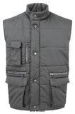 Grey Eider Bodywarmer/ Gilet Orn Workwear-4700 Workwear Jackets & Fleeces ORN Active-Workwear Perfect for manual labour roles, whether inside or outside. Multiple pockets which are large enough to carry pda's/scanners etc. Windproof Mobile pocket on chest Elasticated hip detail with extended back panel Two lower pockets with hook and loop fastening flaps hand warmers Deep elasticated armholes with weather protectors Full front zip with studded storm flap Access for decoration