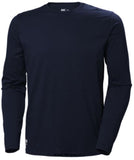 Navy Tee Helly Hansen Manchester Long sleeve Tee shirt 79169 Shirts Polos & T-Shirts Helly Hansen Active-Workwear The Manchester Long sleeve T Shirt gets the job done. Part of the Helly Hansen core collection of workwear with focus on good fit and quality fabrics. Features Side seams, Ribbed collar, Composition Main fabric: 100% Cotton, 150 g/m²