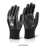 Nitrile Fully Coated Polyester Work Glove Click By Beeswift (Pack Of 10) - Ndgfc Hand Protection Active-Workwear Polyester seamless shell with full nitrile coating. lightweight for maximum dexterity and comfort with sensitivity Suitable for general assembly handling and engineering applications Liquid proof Suitable for general assembly handling and engineering applications EN388: 2003