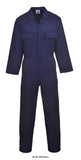 Navy Portwest Euro Work Standard Stud Front Boiler suit Coverall Overall - S999 Boiler suits & Onepieces Active-Workwear Winning features of this durable Portwest Euro coverall include, two chest pockets, one rule pocket and a concealed stud front. Perfect for all your working requirements. durable polycotton fabric for high performance and maximum wearer comfort lightweight and comfortable