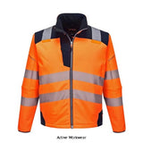 Orange Navy Portwest PW3 Vision Segmented Hi-Vis Class 3 Softshell Jacket RIS 3279- T402 Hi Vis Jackets Active-Workwear The PW3 Hi-Vis Softshell Jacket is characterised by its modern, fresh design and contemporary stylish fit. The high quality 3-layer breathable, water resistant and windproof fabric along with multiple practical features ensure this is a must-have solution for a range of working professionals