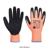 Portwest Vis-Tex Winter HR Cut Resistant Glove Nitrile-A646 Workwear Gloves Portwest Active Workwear Providing high risk cut protection even in cold conditions, the Vis-Tex Winter HR Cut Gloves combines a HPPE outer layer and acrylic thermal layer. The twin layer design traps in heat and keeps the hands warm and protected from cuts. The design also means that these gloves also provide excellent heat protection.