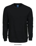 Black Projob 2124 Sweatshirt 100% Cotton Workwear Uniform Sweat shirt Workwear Hoodies & Sweatshirts Projob Active-Workwear Sweatshirt in 100% cotton. Rib-knitted hem and cuffs.