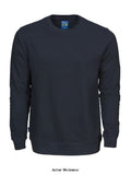 Navy Projob 2124 Sweatshirt 100% Cotton Workwear Uniform Sweat shirt Workwear Hoodies & Sweatshirts Projob Active-Workwear Sweatshirt in 100% cotton. Rib-knitted hem and cuffs.