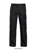 Black Projob 2501 Mid Weight Service Trouser Kneepad Pants-642501 Trousers Projob Active Workwear Projob Sweden's best selling work trousers, Projob Waist pants with side pockets, the right one with internal safety pocket with zip closure. Leg pockets, on the left side one spacious pocket with flap and Velcro closure and one phone pocket. On the right side pockets for pens, paper and folding rule. Back pockets. D-ring in front.