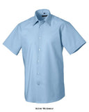 Blue Russell Collection Men's Short sleeve Oxford work shirt-923M- Shirts Polos & T-Shirts Russell Collection Active-Workwear Ideal for any team, Our Russell Oxford shirt range allows everyone to look their best while presenting a smart and consistent appearance Tailored fit Stiffened Kent boned collar Rounded hem Easy Care A reliable, tried and tested choice, the benchmark in its category Suitable for 40°C machine wash and tumble dry