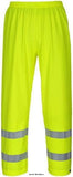 Yellow  Sealtex Ultra hi viz waterproof Trousers - S493 Hi Vis Trousers Active-Workwear  For all day comfort the S493 waistband is fully elasticated and the hems are adjustable by means of stud fasteners. The trousers are finished with top quality reflective tape certified to EN ISO 20471. 