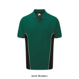 Green Silverswift Two Tone Work Uniform Poloshirt-ORN Workwear 1180  One of the most popular ranges in the market, our Orn Silverswift range offers an off the shelf bespoke look for the workplace or offers sports clubs a range that ties in with their colours. High quality premium weight polo shirt Knitted collar 