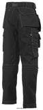 Black Snickers Original Floor layers Trousers Rip-Stop (made with Kevlar)- 3223 Trousers Active-Workwear Save your knees. Count on reliable protection and functionality every working day in these Snickers original advanced floor layer trousers. Features an innovative cut for a perfect fit and coated Kevlar reinforcements on the knees for extra durability. Advanced cut with Twisted Leg design and Snickers Workwear 