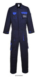 Blue Texo Contrast Zipped Coverall Boiler Suit with Kneepad pockets Portwest TX15 Boilersuits & Onepieces Active-Workwear This stylish coverall provides comfort and all over protection. Winning features include knee pad pockets hook and loop for cuff and hem adjustment and multiple pockets. High cotton content for superior comfort Non shrinking to ensure that this style maintains its shape wash after wash 50+ UPF rated fabric to block 98% of UV rays 14 pockets for ample storage Phone pocket Knee pad pockets