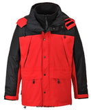 Red Waterproof Breathable Orkney 3 in 1 Fleece liner work Jacket Portwest S532 Workwear Jackets & Fleeces Active-Workwear Stylish, innovative and versatile, this 3-in-1 jacket is a best seller. The waterproof, breathable nylon shell is designed to protect outdoor workers in all industries against driving rain, wind and cold. It can be detached from the zip-out fleece and worn by itself, while the 280g fleece is a great choice on its own