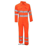 Yoko Rail Hi-Vis Polycotton Coverall GORT/RIS 3279-HV058-3M Hi Vis Coveralls Active-Workwear Conforms to EN471 Class 3 Hi-Vis Orange conforms to GO/RT 327965/35 Polycotton fabric with durable water repellent finish. Two 5cm width 3M Scotchlite reflective tapes around body, arms and the bottom of each leg Triple stitched seams along inner legs for improved durability Two-way matching colour zipper2 chest pocketed buttoned with over flaps 2 side swing pockets & 1 rear patch pocket Elasticated action back