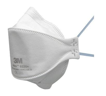 3m aura flat fold particulate respirator mask ffp2 (pack of 20) - 9320