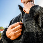 DeWalt 1/4 Zip Check Printed Sherpa Fleece-Deansway