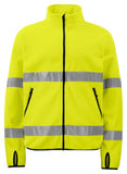 6327 high-vis polar fleece jacket by projob - en iso 20471 class 3 certified