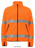 High-vis polar fleece jacket by projob - en iso 20471 class 3 certified