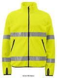 High-vis polar fleece jacket by projob - en iso 20471 class 3 certified