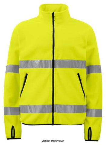 6327 Projob Hi Vis Fleece Jacket En Iso 20471 Class 3-646327 Workwear Jackets & Fleeces Projob Active-Workwear Polar fleece jacket with full zip at front, with internal windflap and zipguard to prevent chafing. Spacious side pockets with zippers. Inner pockets. Thumb grip at sleeve ends.