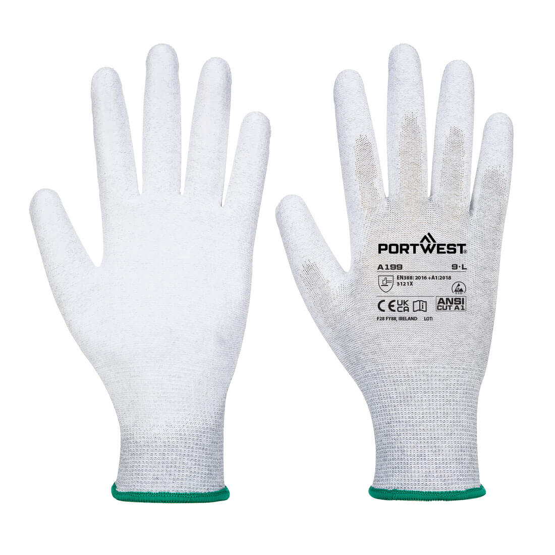 Portwest ESD 13 PU Palm precision work Glove-A199 (12prs)