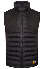 Jcb workwear trade hybrid padded bodywarmer gilet