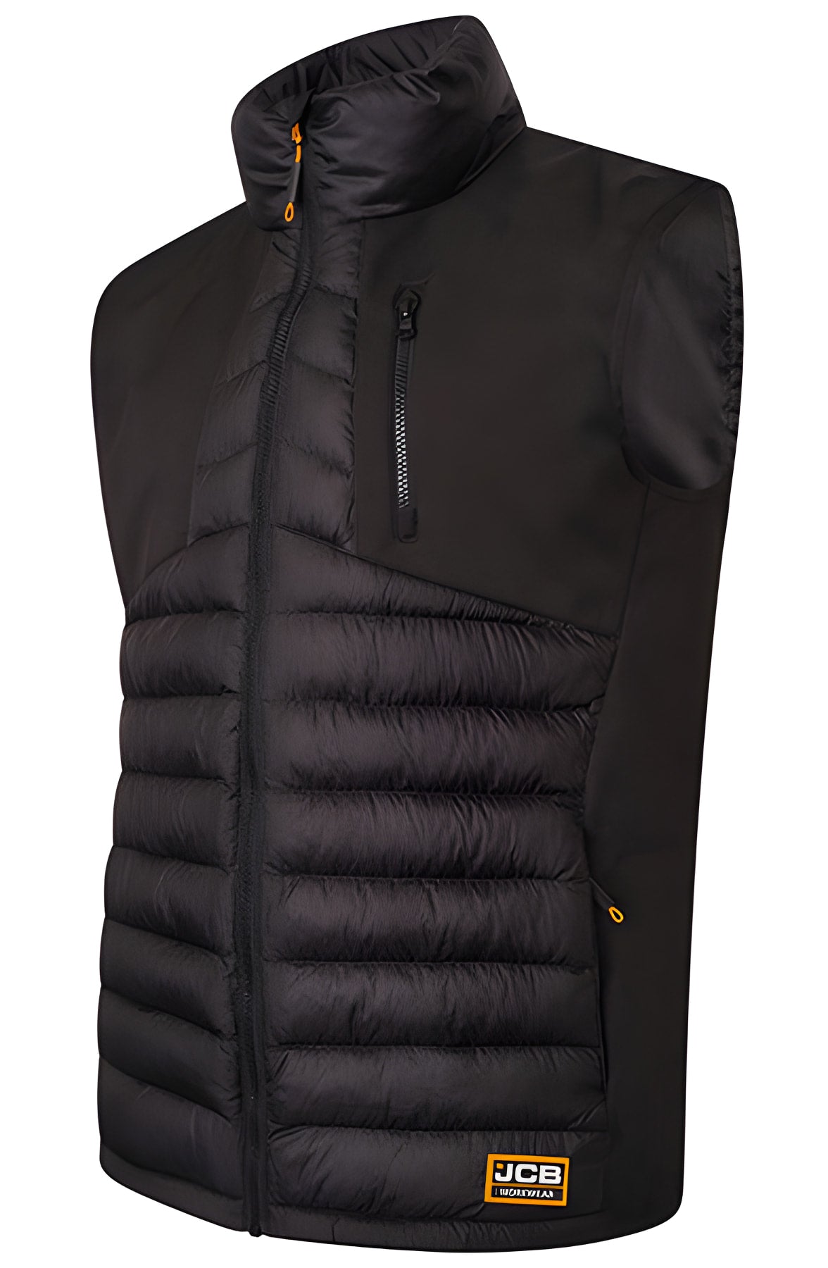 Jcb workwear trade hybrid padded bodywarmer gilet