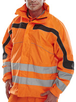 Eton Hi Vis Jacket Waterproof & Breathable Class 3 Hi Visibility -Beeswift B Seen Et45