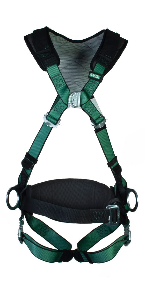 MSA XS V-Form Back/Chest/Hip D-Ring Bayonet Harness W/W Belt-MSA10206054
