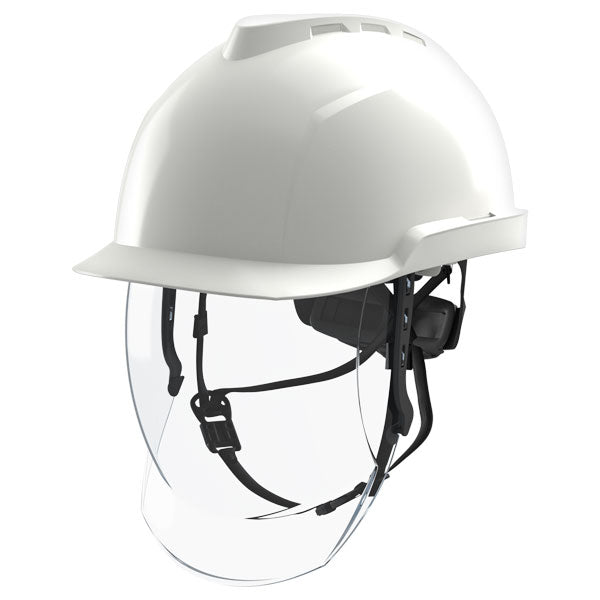 MSA V-Gard 950 Electrician Safety Helmet with Face Shield-MSAGVF1A-80