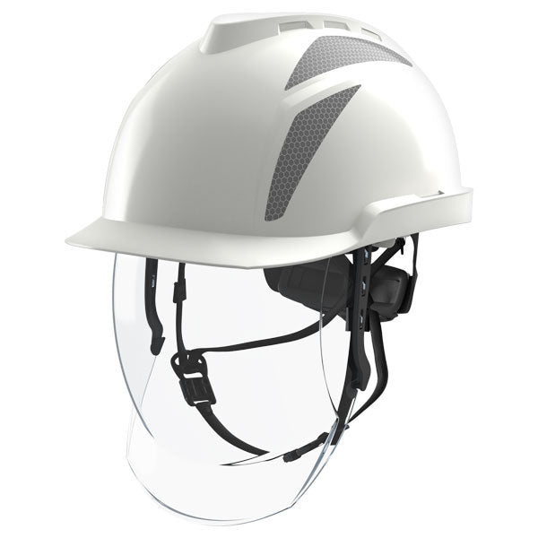 MSA V-Gard 950 Electrician Safety Helmet with Face Shield-MSAGVF1A-80