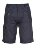 Action work shorts multi pockets elasticated waist portwest s889