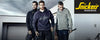 Advertisement for Snickers workwear showing three people in casual sweatshirts and hoodies.