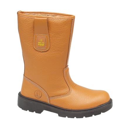 Amblers lined rigger safety work boot fs124 (safety: s3-src) tan size 3-15