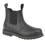 Amblers steel fs5 pull on safety dealer boot toe cap and midsole