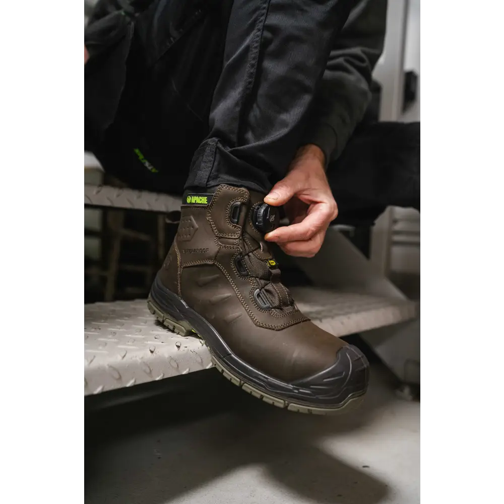 Apache brown waterproof fitgo safety boot esd churchill