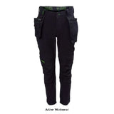 Apache calgary black slim fit 4-way stretch work trousers