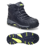 Apache composite waterproof safety boots scuff cap - mercury black