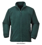 Green Argyll Heavyweight Fleece Jacket Portwest F400 Sizes Up to 7XL Workwear Jackets & Fleeces Active-Workwear The Portwest Argyll fleece is a favourite season after season due to the traditional, uncomplicated design and quality anti-pill finish. The 400g fleece is comfortable to wear and ensures heat is locked in. Features Heavy weight polar fleece with anti-pill finish for added warmth and comfort