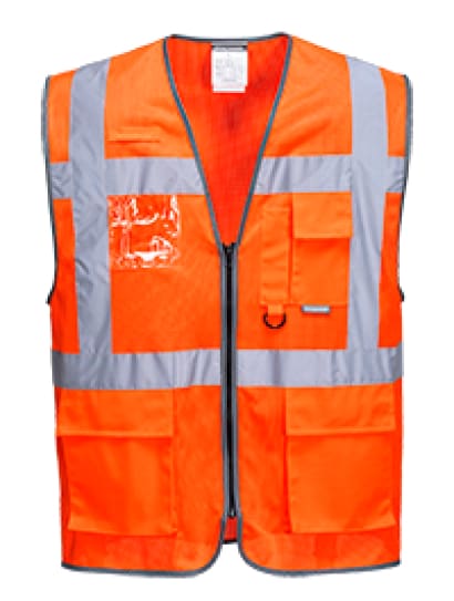 Athens mesh air hi vis zipped executive vest portwest c376