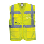 Athens mesh air hi vis zipped executive vest portwest c376