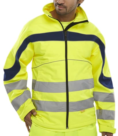 Beeswift eton soft shell hi vis jacket windproof