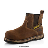 Buckboot DEALER BOOT SB/PS/HRO/WR/SR Goodyear Welted Safety Boot Buckler Boots Active - Workwear B1180 carries its Buckbootz heritage and branding with pride - with its extended whole cut vamp and beefy heel counter this is a waterproof safety boot with gravitas and real substance. Using construction and components designed to withstand the roughest treatment, B1180 combines strength with light weight thanks to an aluminium toecap, kevlar midsole and the new Buckbootz K11 dual density sole