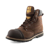 B301 buckbootz tough as nails sb p hro src chocolate oil leather goodyear welted safety lace boot