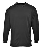 Base layer wicking thermal top long sleeved crew neck portwest b133