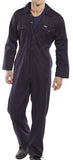 Navy Beeswift Basic Stud Budget Boilersuit overall coverall- Rpcbs Boilersuits & Onepieces Active-Workwear 65% polyester, 35% cotton Concealed stud front 2 breast pockets Elasticated waist 2 swing hip pockets with side access 1 rear pocket 1 rule pocket A basic coverall that does what it says on the tin