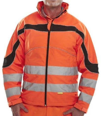 Beeswift eton softshell hi vis jacket orange - et41